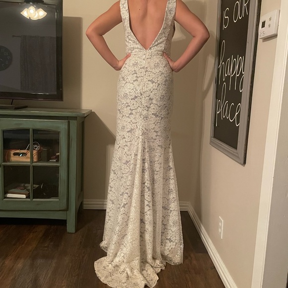 Prom dress from WhatchamaCallit with a lilac detachable train. Only worn once. - Picture 6 of 12